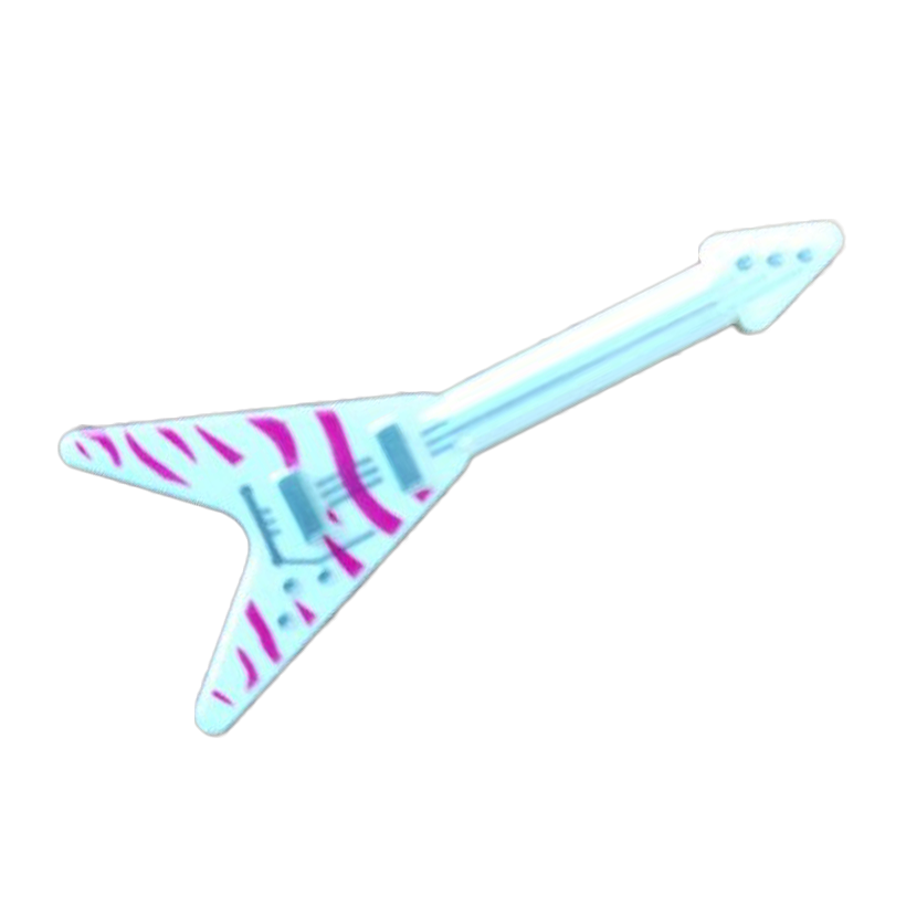 Искусство RMC White 4шт Новый Guitar Electric 'Wave' Pattern - Retromagaz