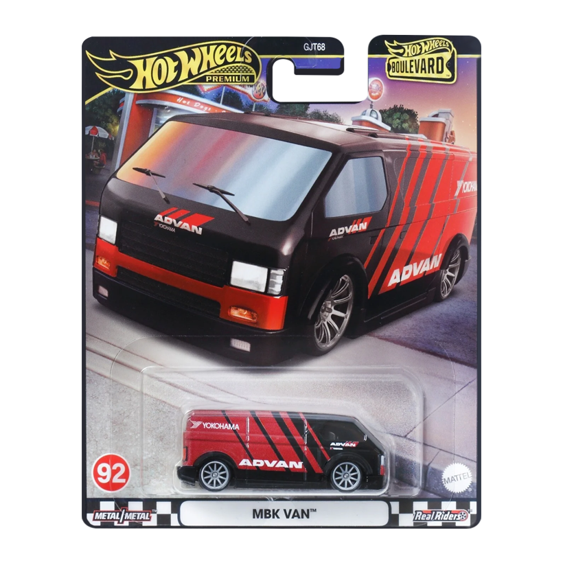 Машинка Premium Hot Wheels MBK Van Advan Boulevard 1:64 HRT67 Black - Retromagaz