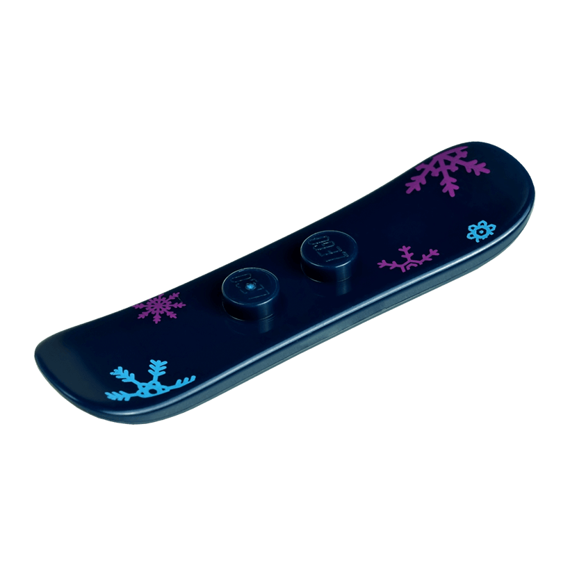 Спорт Lego Snowboard Small with Blue and Pink Snowflakes 93218pb01 4610040 6079520 6106576 Dark Blue Б/У - Retromagaz