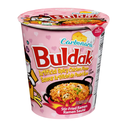 Лапша Samyang Buldak Carbonara (Курица в Соусе Карбонара) в Стаканчике Острая 70g - Retromagaz