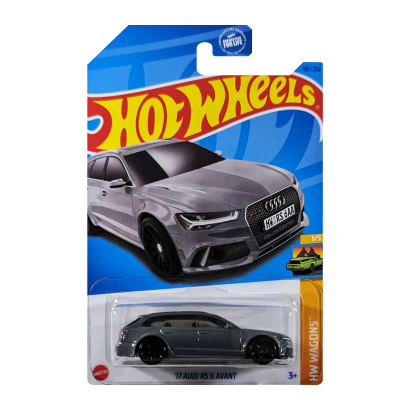 Машинка Базовая Hot Wheels '17 Audi RS 6 Avant Dollar General Wagons 1:64 HKL41 Grey - Retromagaz