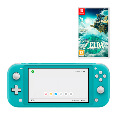 Набір Консоль Nintendo Switch Lite 32GB Turquoise Новий  + Гра The Legend of Zelda: Tears of the Kingdom Російська Озвучка - Retromagaz