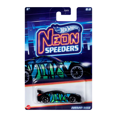Тематическая Машинка Hot Wheels Nissan 350Z Neon Speeders 1:64 HLH72/HRW74 Black - Retromagaz