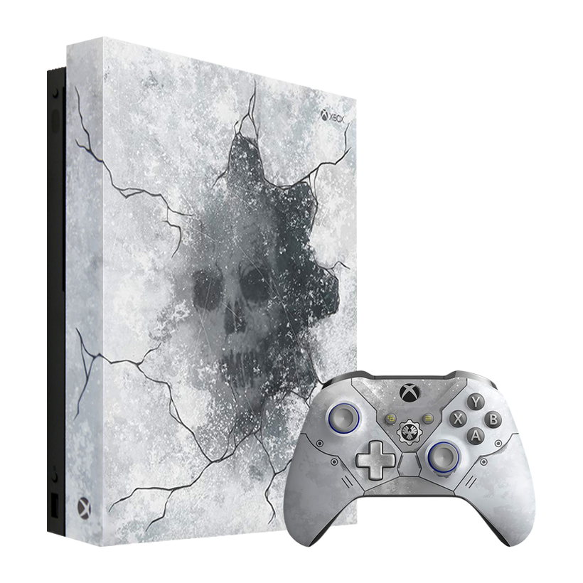 Набор Консоль Microsoft Xbox One X Gears 5 Limited Edition 1TB Light Grey Б/У  + Геймпад Беспроводной Gears Of War Version 2 - Retromagaz