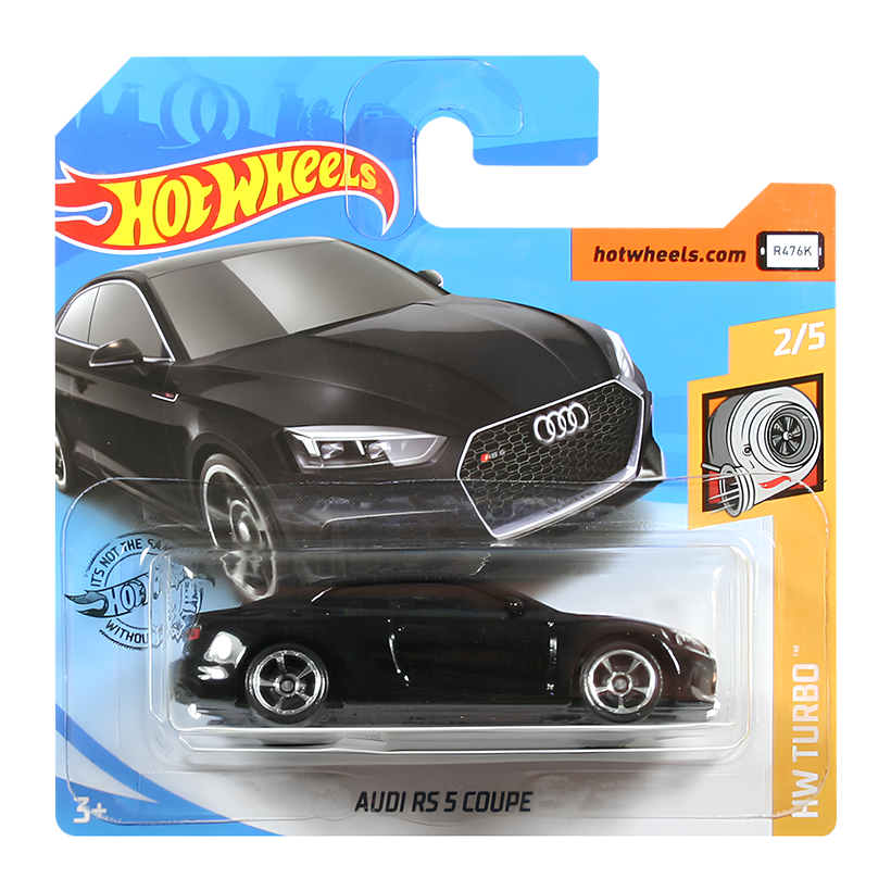 Машинка Базова Hot Wheels Audi RS 5 Coupe Turbo 1:64 GHF39 Black - Retromagaz