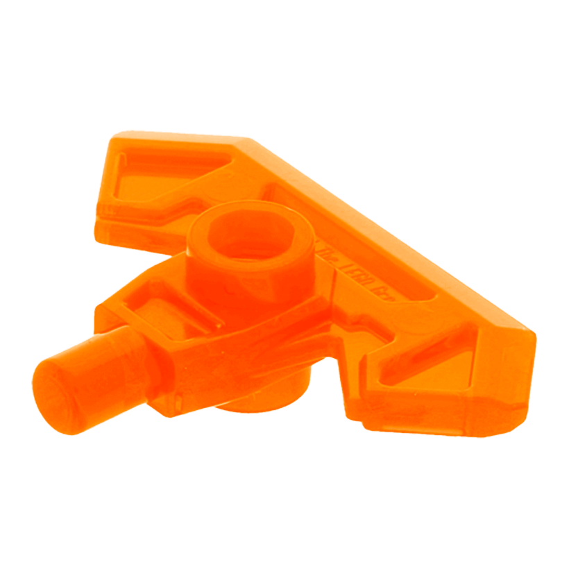 Зброя 4шт Lego Сокира Head with Bar 22407 6128870 Trans-Neon Orange Б/У - Retromagaz