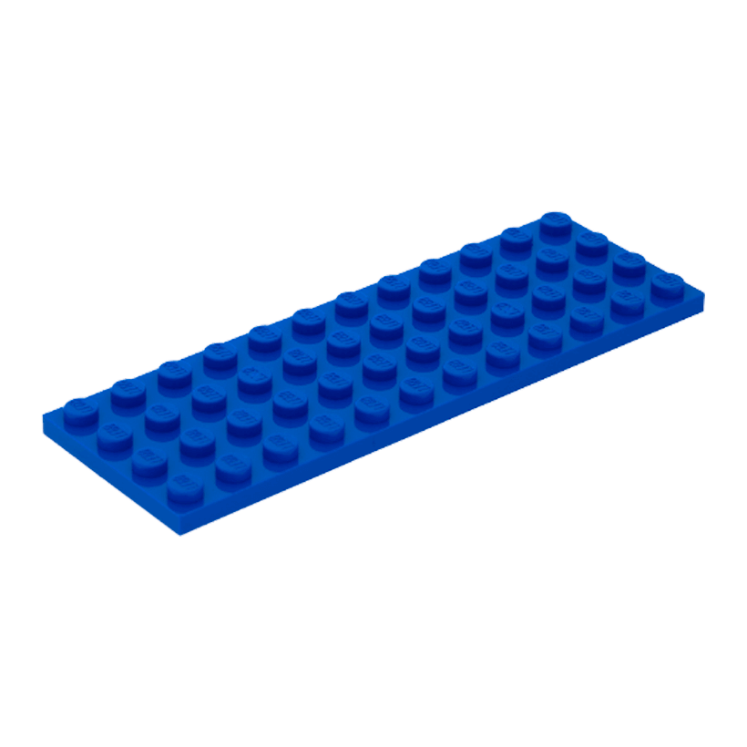 Пластина 4шт Lego Звичайна 4 x 12 3029 4166870 4528850 Blue Б/У - Retromagaz