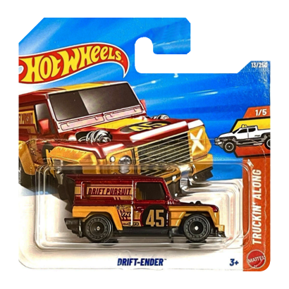 Машинка Базова Hot Wheels Drift-Ender Super Treasure Hunt STH Truckin Along 1:64 JJM15 Red - Retromagaz