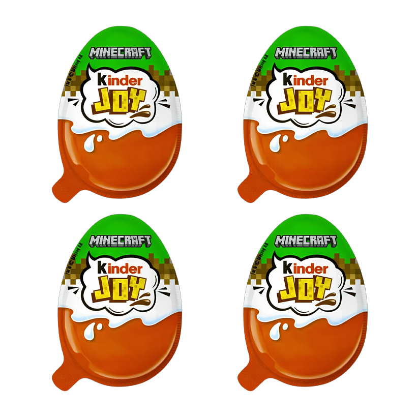 Набір Шоколадне Яйце 4шт Kinder Joy Minecraft 20g - Retromagaz