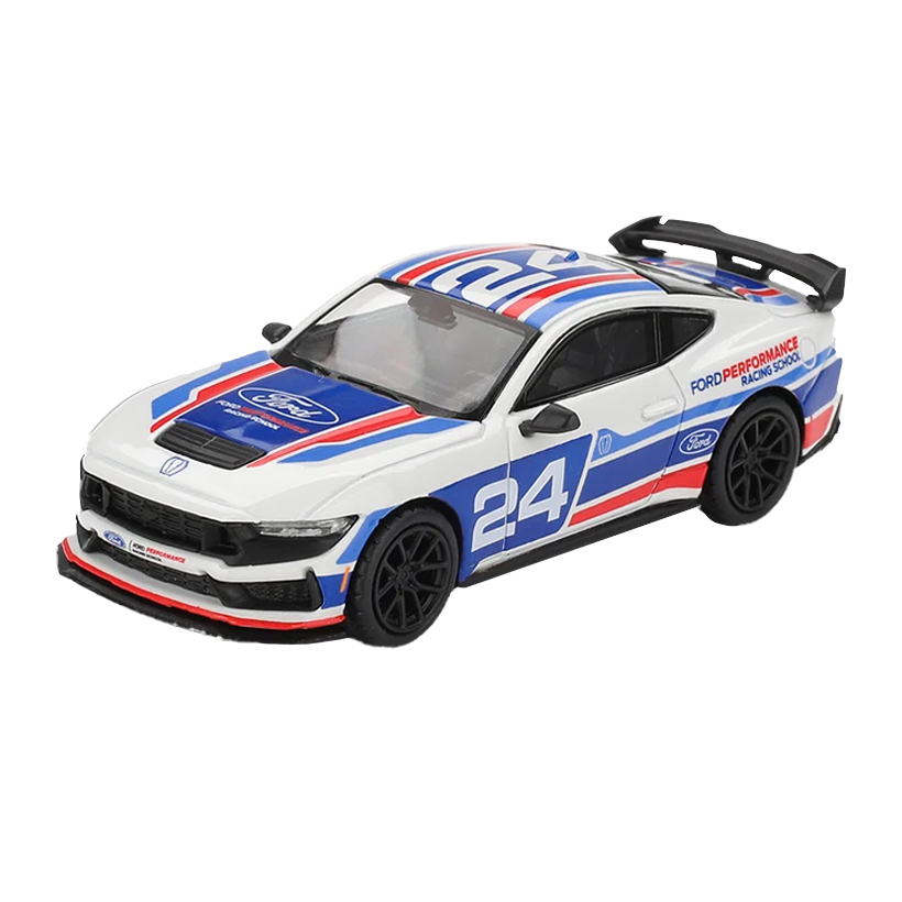 Машинка Premium MINI GT Ford Mustang Dark Horse #24 1:64 MGT01172 White - Retromagaz