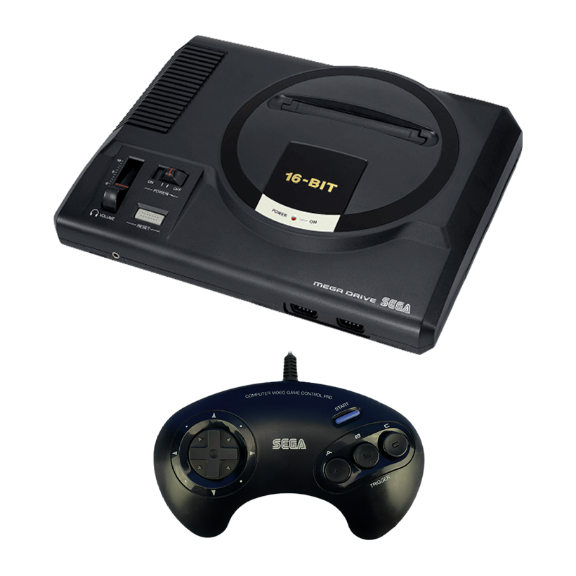 Набір Консоль Sega Mega Drive 1 16xx-xx Europe Black Б/У  + Геймпад Дротовий - Retromagaz