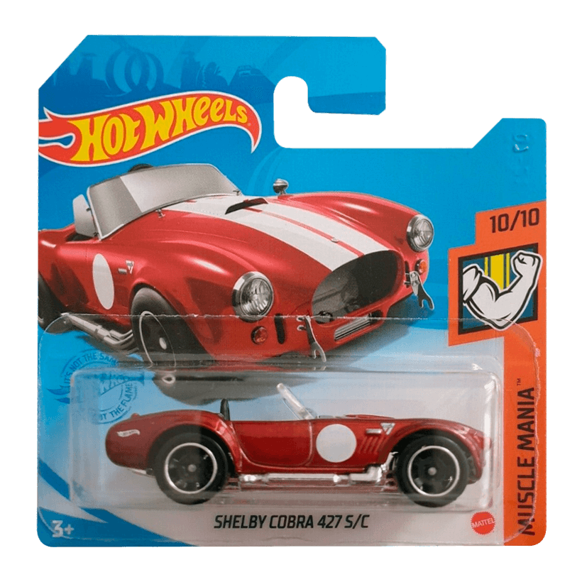 Машинка Базовая Hot Wheels Shelby Cobra 427 S/C Muscle Mania 1:64 GTB48 Red - Retromagaz