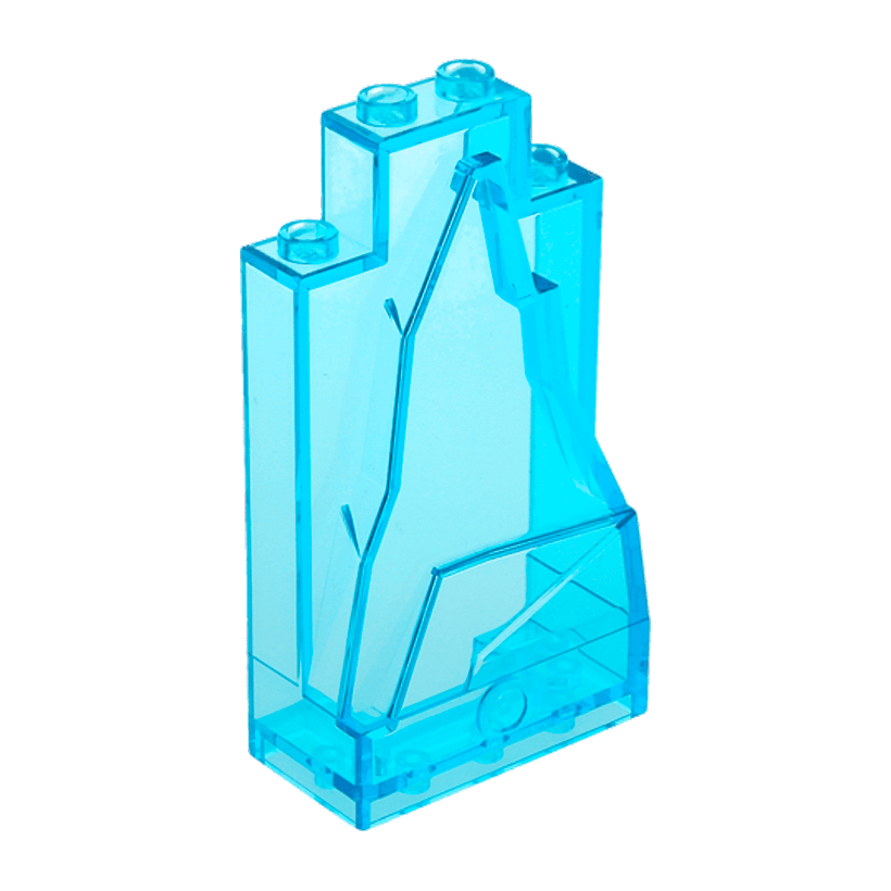 Скала 2шт Lego Панель 2 x 4 x 6 47847 54782 57512 33458 6033019 6240045 Trans-Light Blue Б/У - Retromagaz