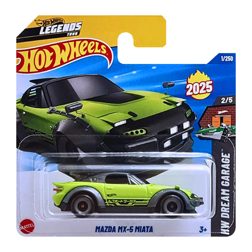 Машинка Базова Hot Wheels Mazda MX-5 Miata (2025) Dream Garage 1:64 HYX57 Green - Retromagaz