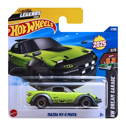 Машинка Базова Hot Wheels Mazda MX-5 Miata (2025) Dream Garage 1:64 HYX57 Green - Retromagaz