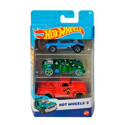 Машинка Базовая Hot Wheels The Nash / Speed Spider / '52 Chevy Truck 3-Packs 1:64 K5904-4 Red 3шт - Retromagaz