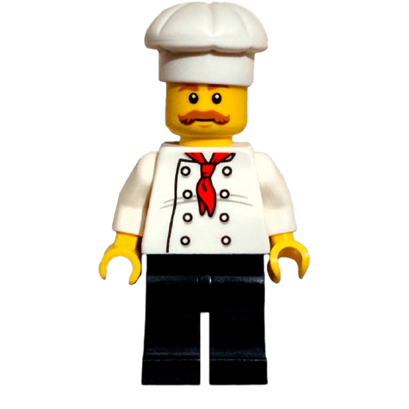 Фигурка Lego People 973pb2335 Chef Hot Dog City cty0878 Б/У - Retromagaz