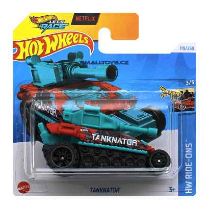 Машинка Базова Hot Wheels Tanknator Netflix Ride-Ons 1:64 HTD42 Red - Retromagaz