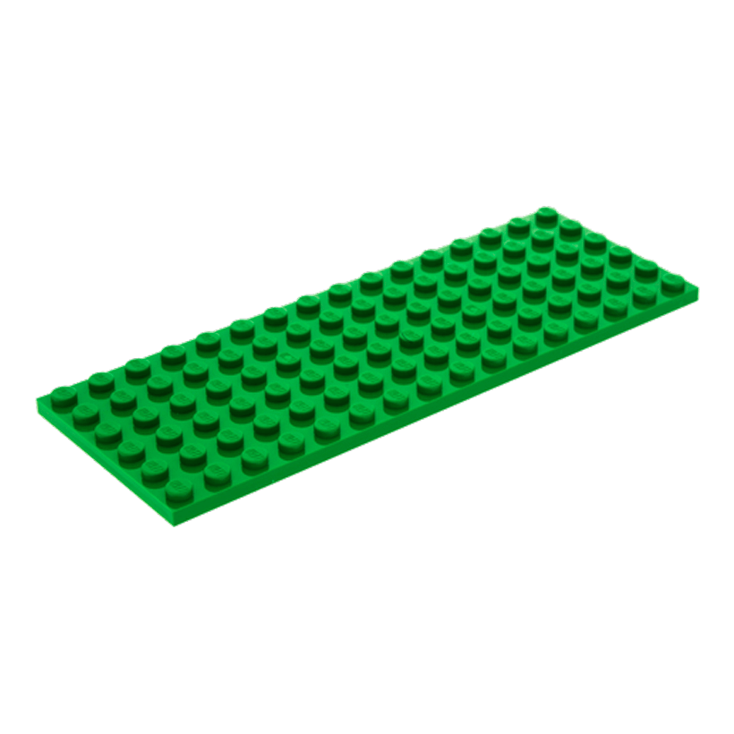 Пластина 2шт Lego Обычная 6 x 16 3027 6032912 Green Б/У - Retromagaz