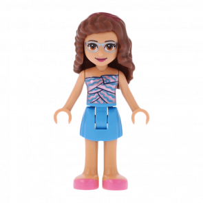 Фігурка Lego Olivia Dark Azure Skirt Friends Girl frnd380 1 Б/У - Retromagaz