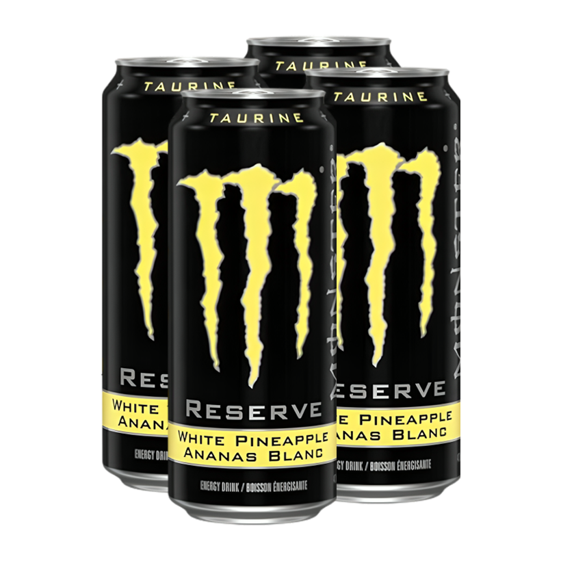Набір Напій Енергетичний 4шт Monster Energy Reserve White Pineapple 500ml - Retromagaz