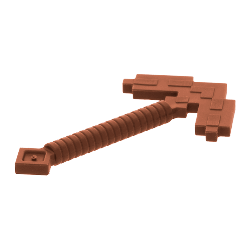 Оружие Lego Minecraft Pickaxe Pixelated 18789 6093628 Reddish Brown Б/У - Retromagaz