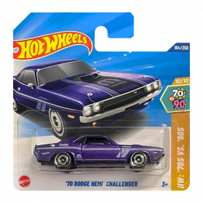 Машинка Базова Hot Wheels '70 Dodge Hemi Challenger Mopar '70s vs. '90s 1:64 HYY96 Purple Машинка Базова Hot Wheels '70 Dodge Hemi Challenger Mopar '70s vs. '90s 1:64 HYY96 Purple - Retromagaz