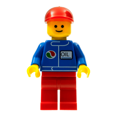 Фігурка Lego 973pb4274 Octan Blue Oil Red Legs Red Curved Cap City Race oct070 Б/У - Retromagaz