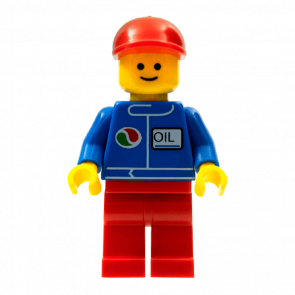Фігурка Lego 973pb4274 Octan Blue Oil Red Legs Red Curved Cap City Race oct070 Б/У