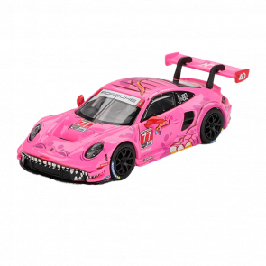 Машинка Premium MINI GT Porsche 911 GT3 R #77 AO Racing 2024 1:64 MGT01052 Pink - Retromagaz