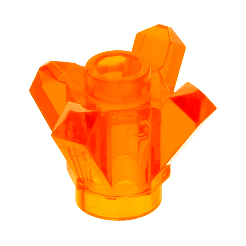 Скала 10шт Lego Драгоценность Crystal 4 Point 1 x 1 11127 28568 6066085 Trans-Orange Б/У - Retromagaz