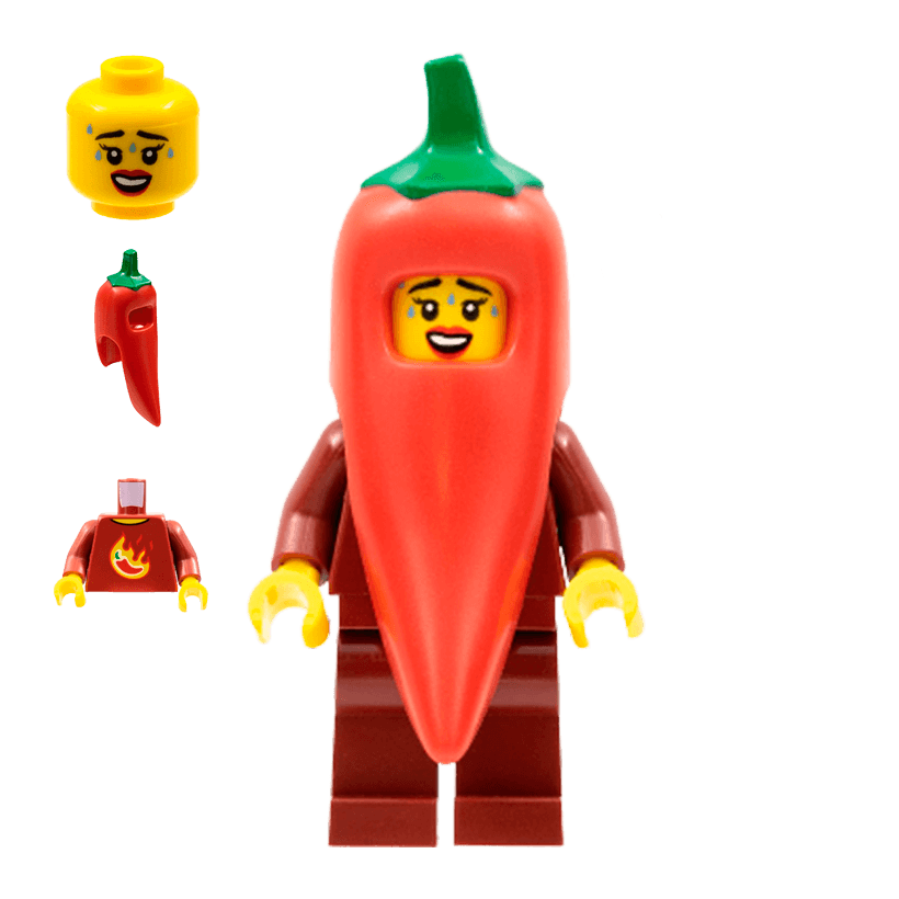 Фигурка Lego Series 22 Chili Costume Fan Collectible Minifigures col22-2 col387 Б/У - Retromagaz