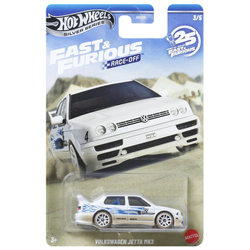 Тематична Машинка Hot Wheels Volkswagen Jetta MK3 Fast & Furious 1:64 JKX17 White - Retromagaz