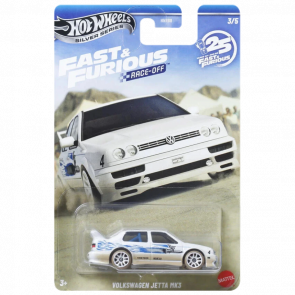 Тематическая Машинка Hot Wheels Volkswagen Jetta MK3 Fast & Furious 1:64 JKX17 White - Retromagaz