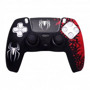 Чехол Силиконовый RMC PlayStation 5 Spider-Man + Touch Pad Sticker Black Red Новый - Retromagaz