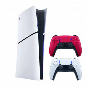 Набор Консоль Sony PlayStation 5 Slim Digital Edition 825GB White Новый  + Геймпад Беспроводной DualSense Cosmic Red - Retromagaz