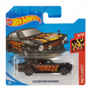 Машинка Базовая Hot Wheels Custom Ford Maverick Flames 1:64 GHD66 Black