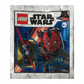 Конструктор Lego Фигурка Darth Maul Printed Legs with Silver Armor Foil Pack Star Wars 912285 sw1155 Новый - Retromagaz