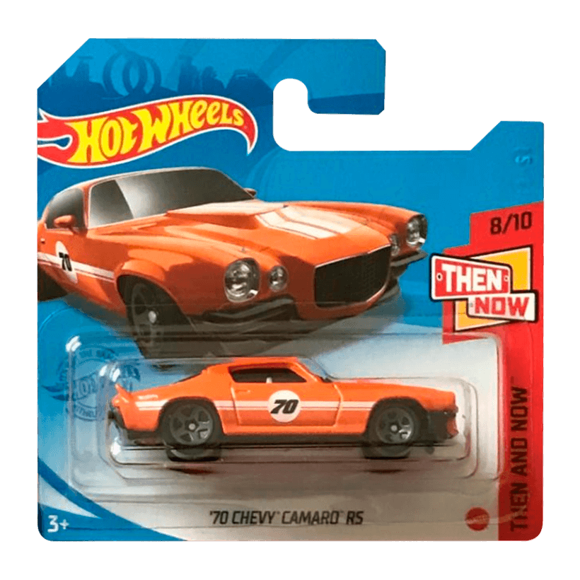 Машинка Базова Hot Wheels '70 Chevy Camaro RS Then and Now 1:64 GTB37 Orange - Retromagaz
