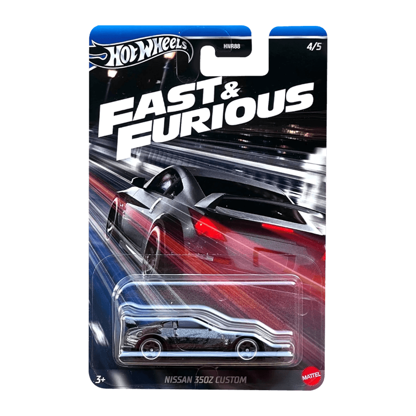 Тематична Машинка Hot Wheels Nissan 350Z Custom Fast & Furious 1:64 HNR88/HRW54 Grey - Retromagaz