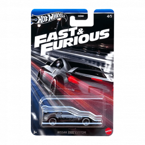 Тематична Машинка Hot Wheels Nissan 350Z Custom Fast & Furious 1:64 HNR88/HRW54 Grey - Retromagaz