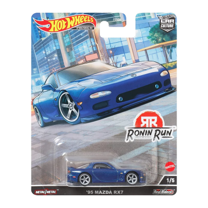 Машинка Premium Hot Wheels '95 Mazda RX7 Ronin Run 1:64 HCK13 Blue - Retromagaz