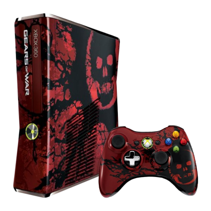 Консоль Microsoft Xbox 360 S Gears Of War Limited Edition Freeboot 250GB Red + 5 Вбудованих Ігор Б/У - Retromagaz