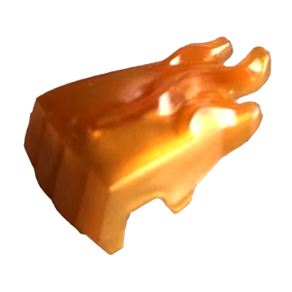 Зброя Lego Інше Hand Gorilla Fist with Marbled Trans-Orange Flames Pattern 69728pb01 6354069 Pearl Gold 2шт Б/У - Retromagaz