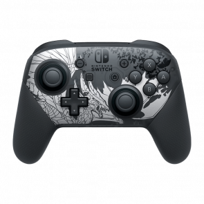 Геймпад Беспроводной Nintendo Switch Pro Controller Monster Hunter Rise: Sunbreak Limited Edition Black Silver Б/У