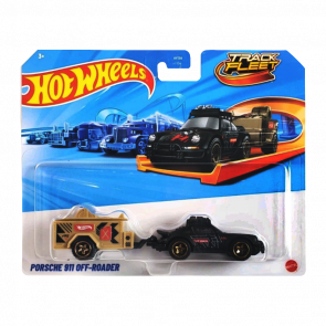 Машинка Базова Hot Wheels Porsche 911 Off-Roader з Причіпом Track Fleet 1:64 HYT56 Black Машинка Базова Hot Wheels Porsche 911 Off-Roader з Причіпом Track Fleet 1:64 HYT56 Black - Retromagaz