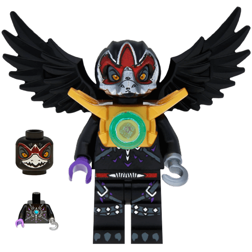 Фигурка Lego Raven Tribe Razar Pearl Gold Armor Legends of Chima loc042 70010 Б/У - Retromagaz