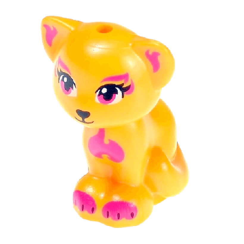 Фігурка Lego Земля Cat Friends Elves Magenta Eyes Patches and Paws Pattern Animals 11602pb05 6179903 Bright Light Orange Б/У - Retromagaz