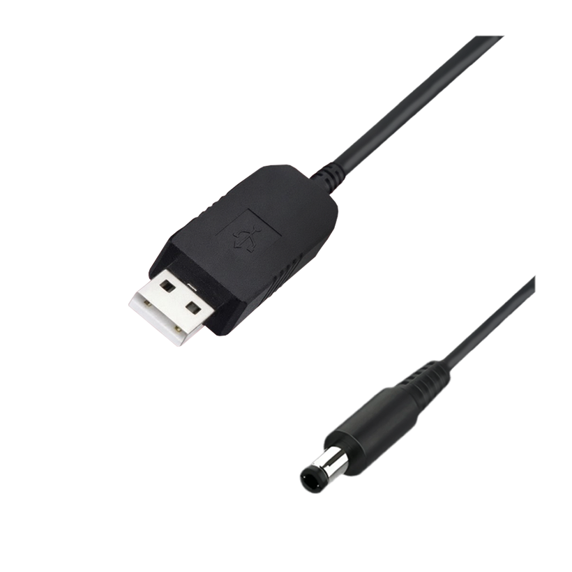 Кабель ArmorStandart Живлення для Роутера від PowerBank 12V USB 2.0 - DC 5.5x2.1 Black 1m - Retromagaz