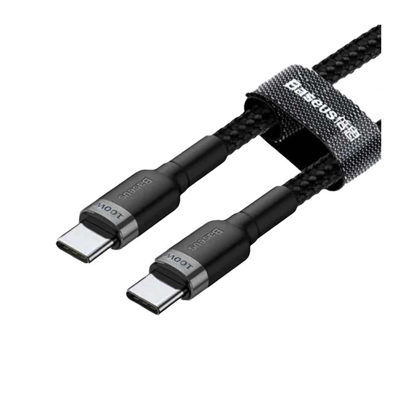 Кабель Baseus Cafule PD2.0 Flash Charging 20V 5A 100W USB Type-C - USB Type-C Black Grey 2m - Retromagaz